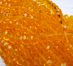 БП007НН46 Хрустальные бусины "рондель", цвет: оранжевый прозрачный, 4х6 мм, кол-во: 58-60 шт.