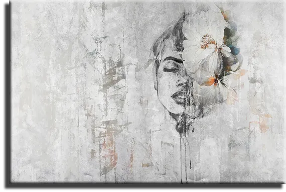 Постер "Девушка с цветком"