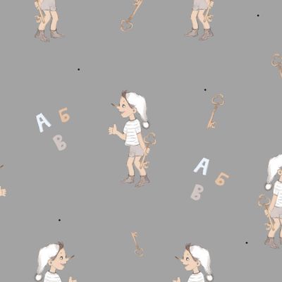 Буратино на сером