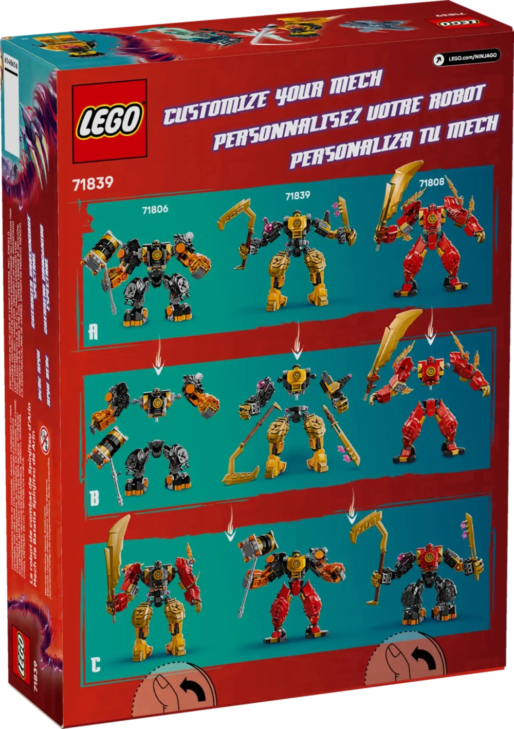 Конструктор LEGO Ninjago 71839 Боевой робот Арина Кружицу