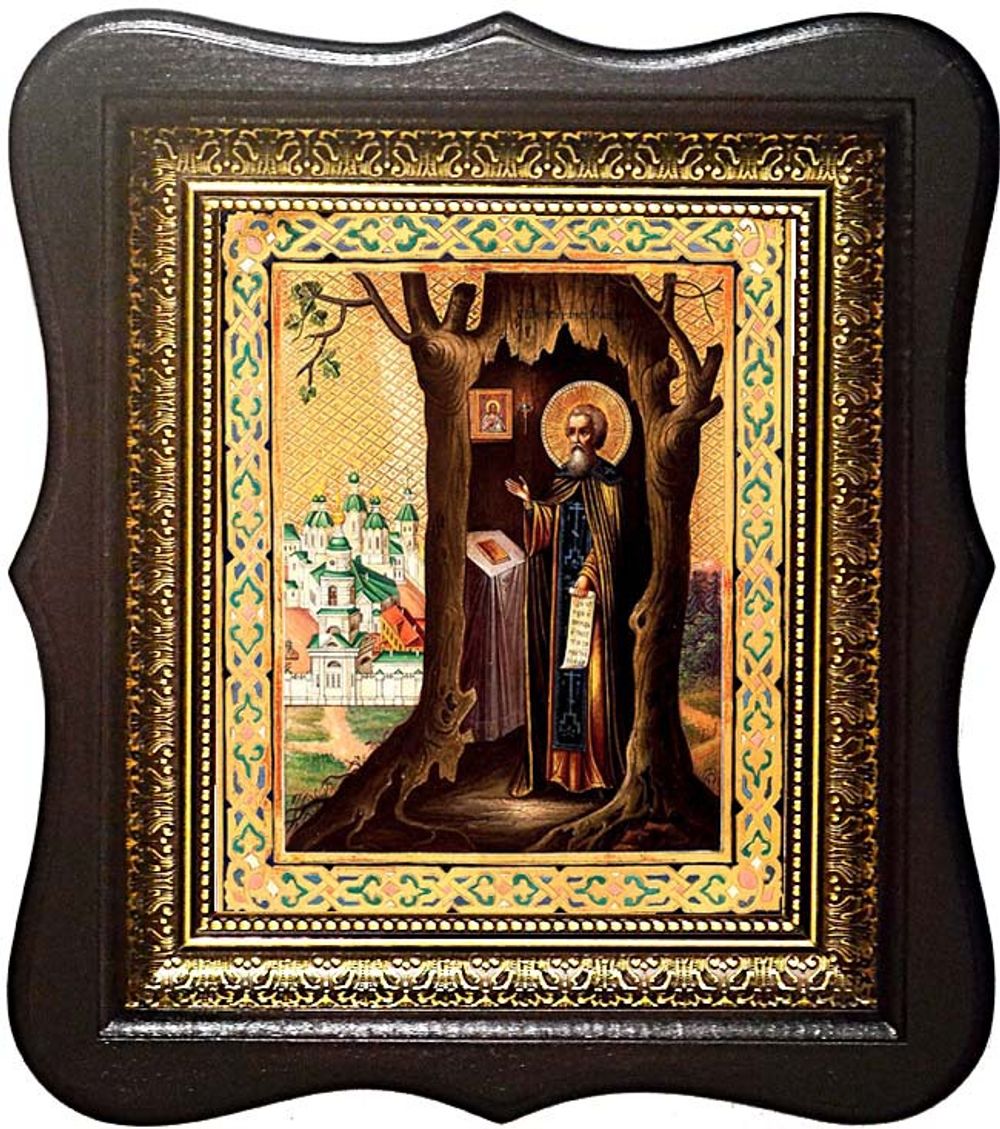 Тихон Медынский, Калужский преподобный. Икона на холсте.