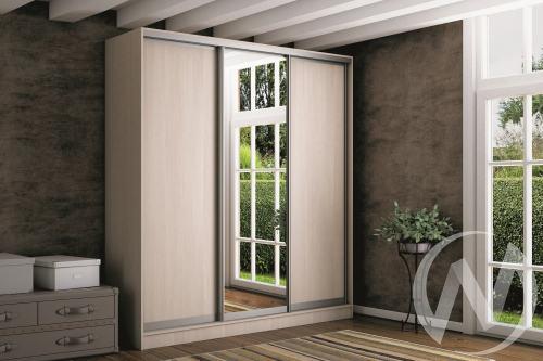 Шкаф-купе 2;0 м Тринити 6 (сандал светлый)