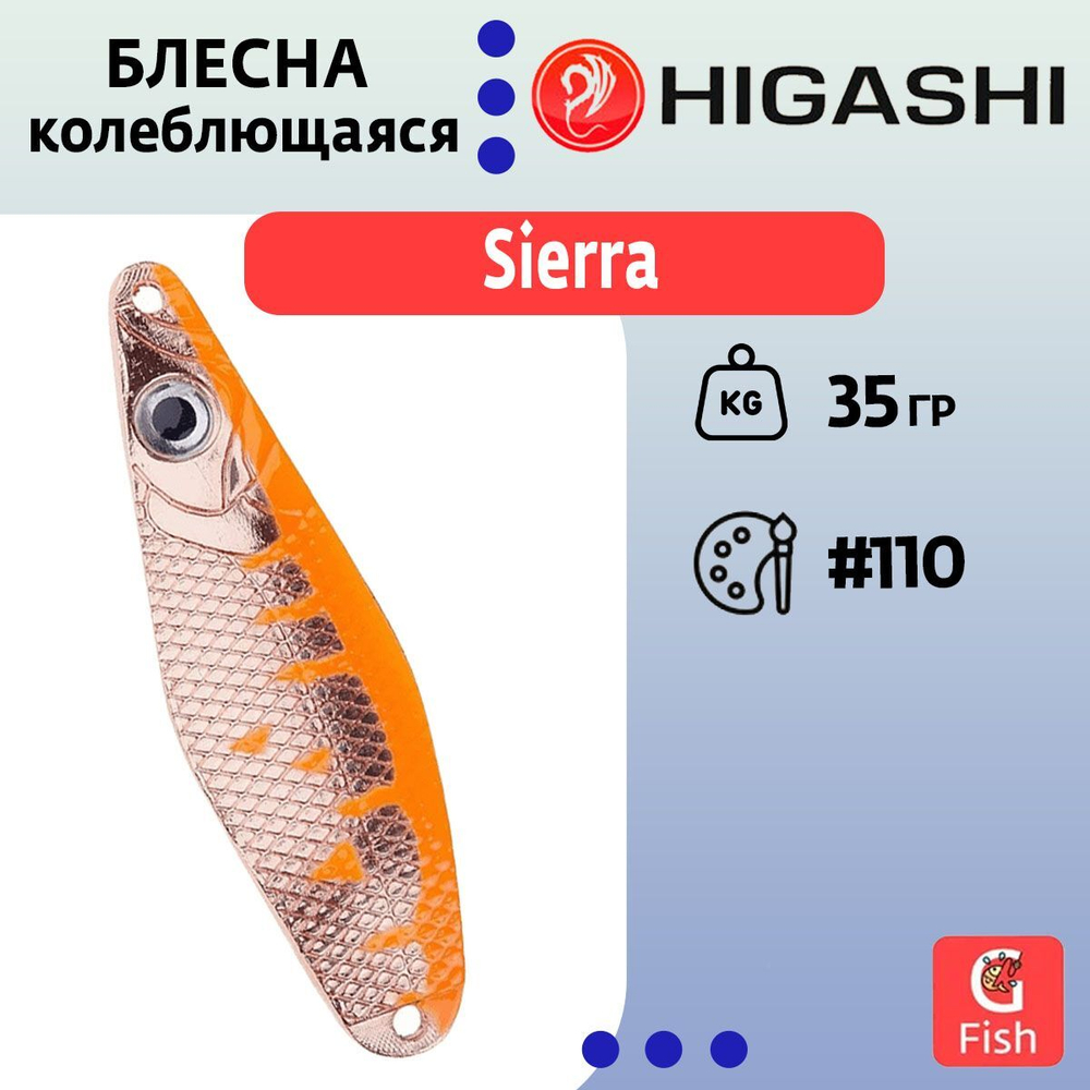 Блесна колеблющаяся HIGASHI Sierra 40g#102