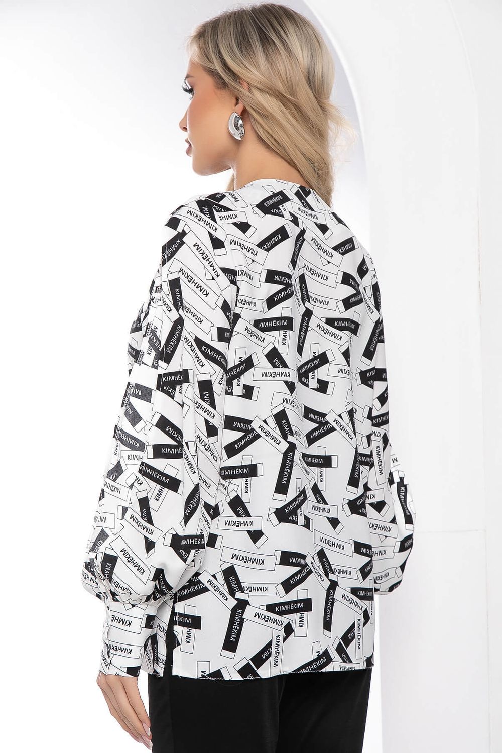 Блуза "Тайное чувство" (белая/надписи) Б8442 LT Collection