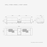 4-х местный нераскладной диван KYOTO KO-11