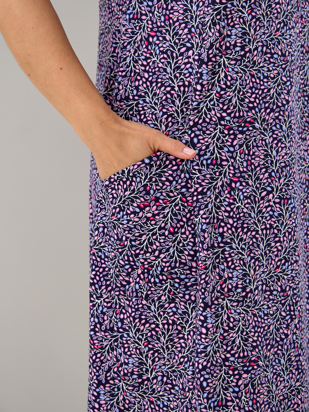 Платье П-012/синий-веткиягодки