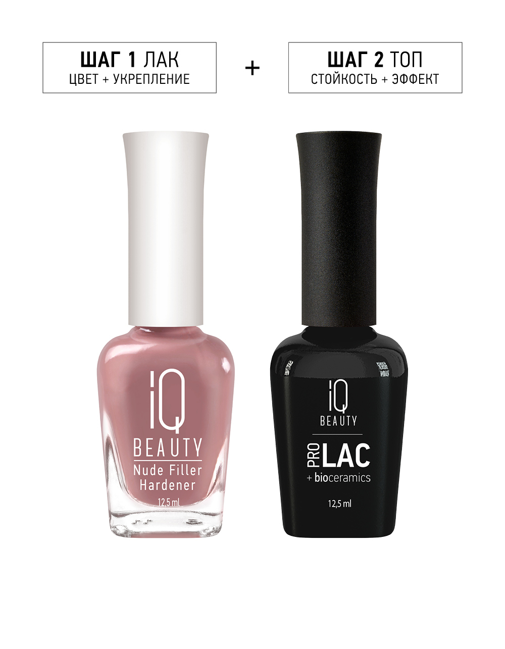 IQ Beauty Филлер-укрепитель ногтей Nude Filler камуфлирующий, 12,5 мл Пыльно-розовый нюд