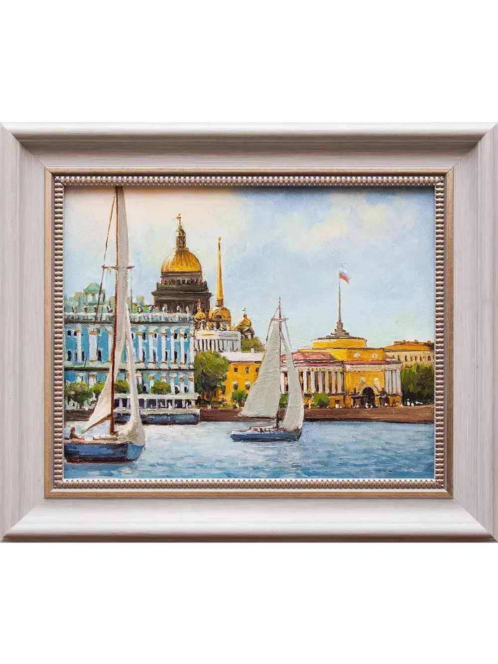Картина маслом "Вид с Невы" Воробьев