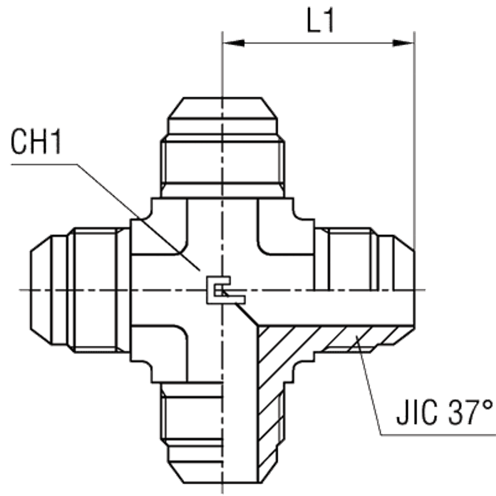 Соединение PX JIC 3/4"