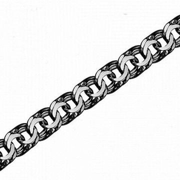 Цепочка Бисмарк. Черненая. 8 мм