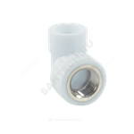 Угольник PP-R комбинированный белый Дн 20х3/4" ВР VALFEX 10125120