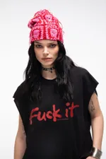 Купить Футболка Kraizy Stripes Без рукавов Fuck It черная Футболка Kraizy Stripes Без рукавов Fuck It черная