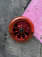 Набор колес (2 шт) Fahrenheit 110*24 mm 10-Spoked, красный/прозрачный красный