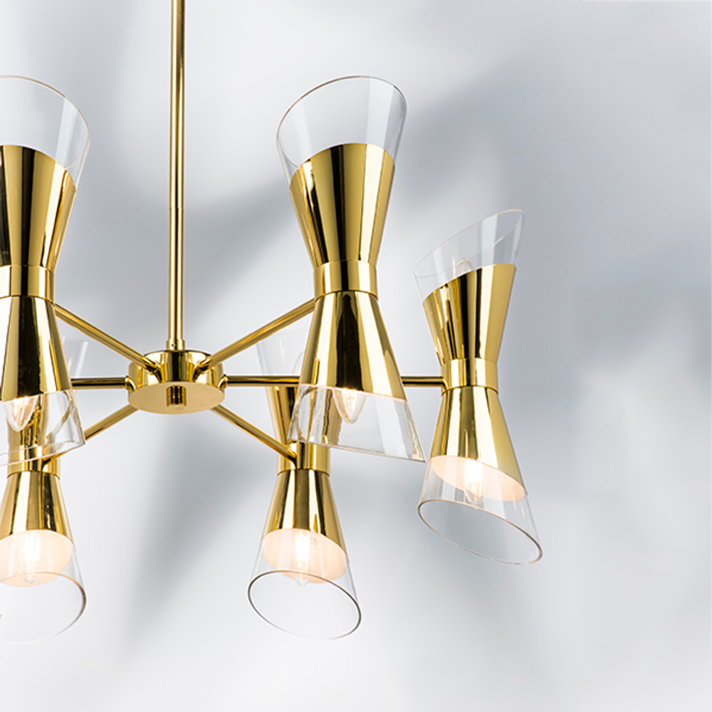 817122 Люстра STRATO 12х40W E14 ЗОЛОТО