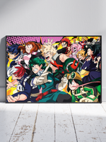 Постер плакат Персонажи Ринулись В Бой My Hero Academia Моя Геройская Академия