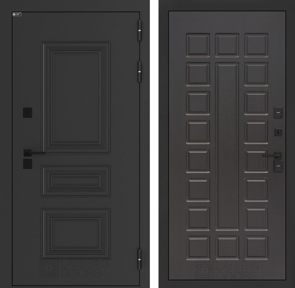 Дверь входная Лабиринт АЛЯСКА ЛАЙТ 04 Венге металлическая