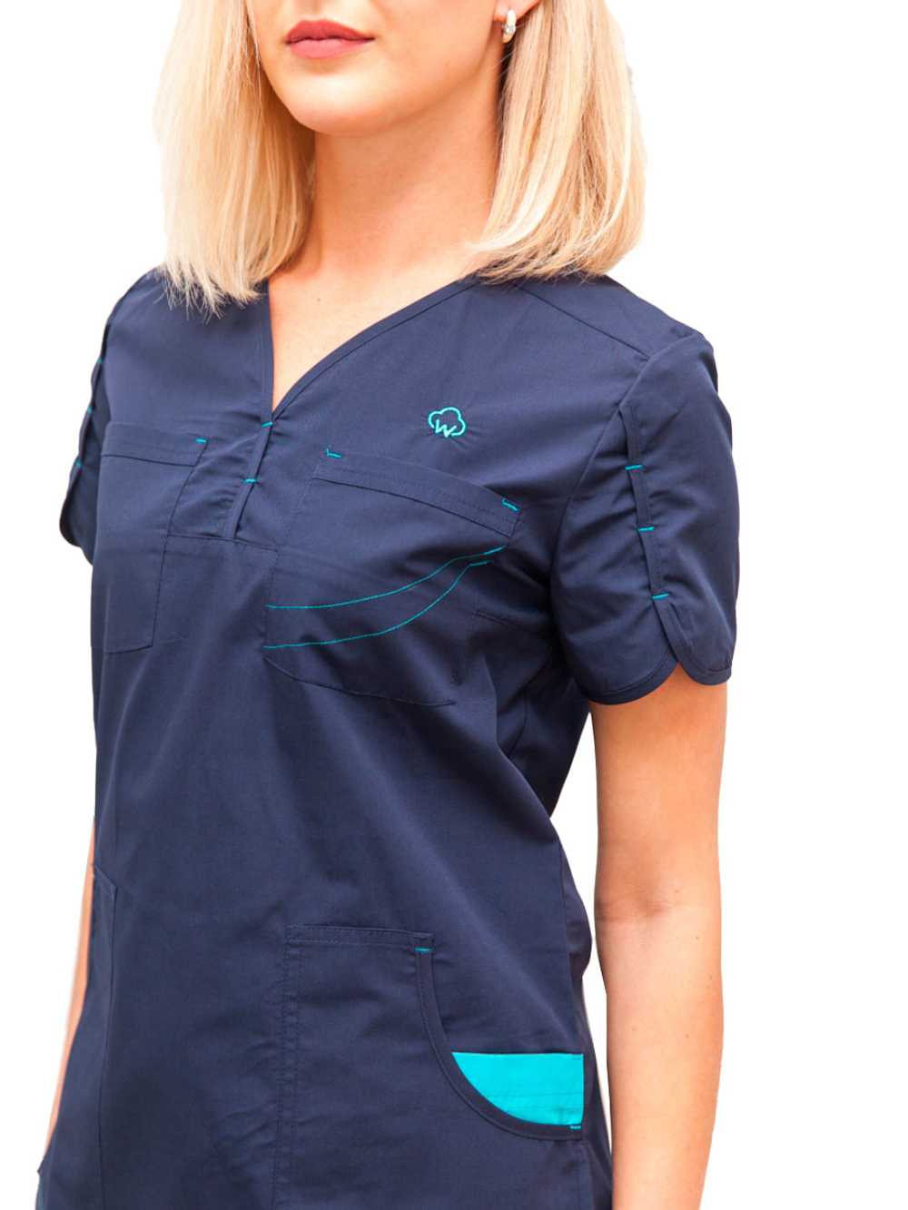 Туника медицинская женская White Wears WW110, белый, 56