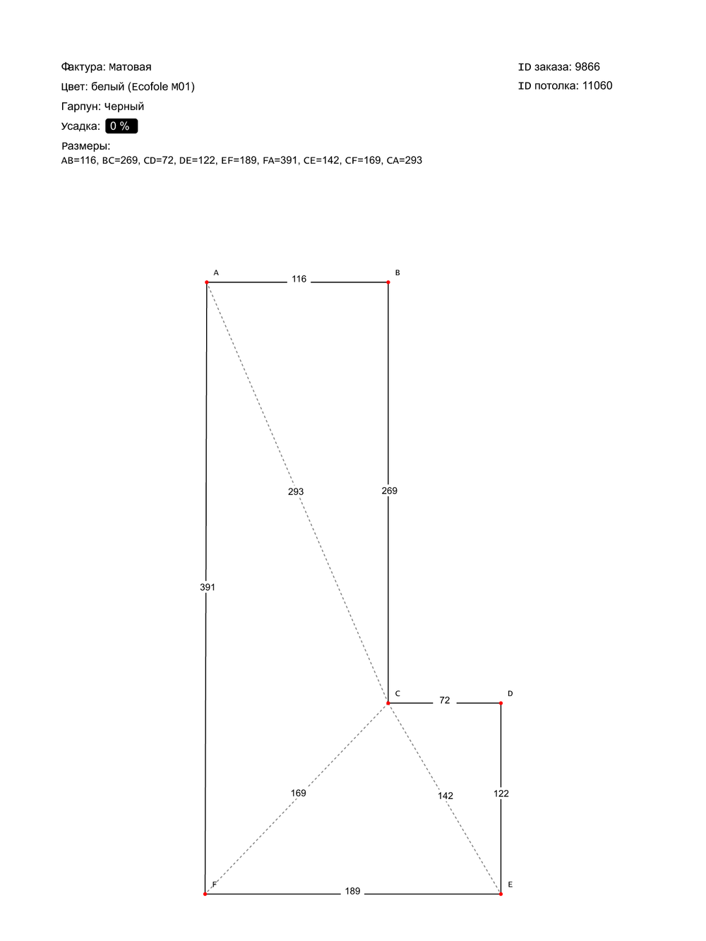 Натяжные потолки: 3.4 м2, 4.3 м2, 2.3 м2, 1.3 м2