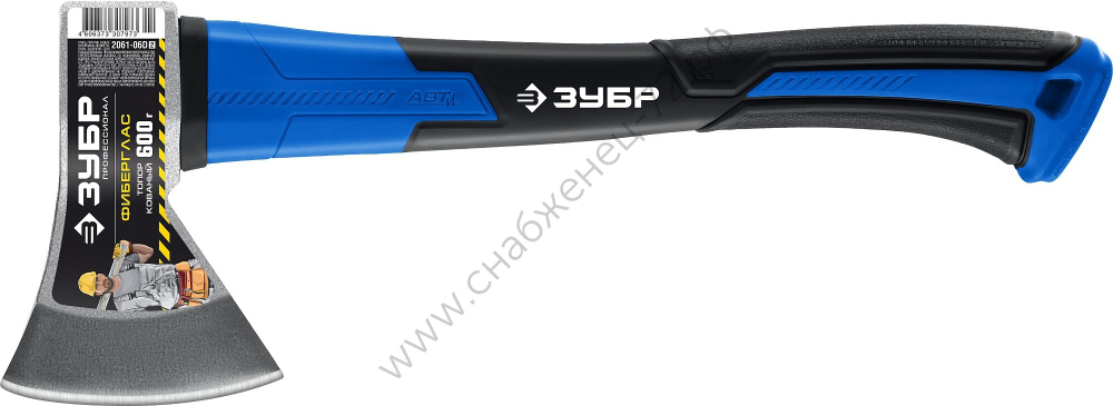 ЗУБР Фибергласс Плюс, 600/900 г, с чехлом, 380 мм, Кованый топор (2061-06D)