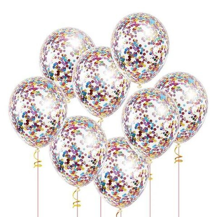 Шар с разноцветным конфетти