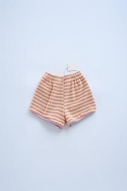 ZARA ШОРТЫ-БЕРМУДЫ ИЗ МАХРОВОЙ ТКАНИ В ПОЛОСКУ — TIMELESZ, МЯГКИЙ РОЗОВЫЙ