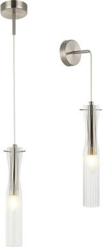 Светильник подвесной настенный 1*Е14 2184/11/01PW никель Monne Stilfort