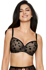 Бюстгальтер Astra со звездочками на чашках (Размер: 85B) (Цвет: черный)