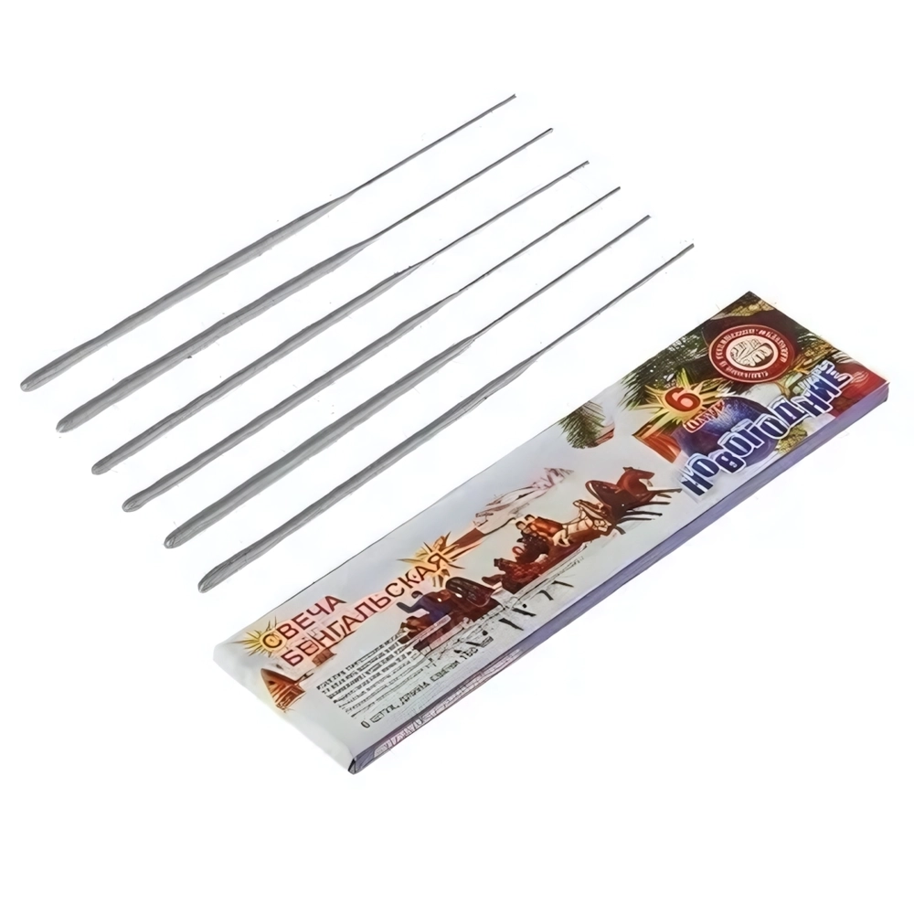 Свеча бенгальская 160 мм (6 шт) «Новогодние» 1/280/6