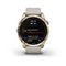 Умные часы Garmin Fenix 7S Sapphire Solar титановый кремово-золотой с светло-песочным силиконовым ремешком