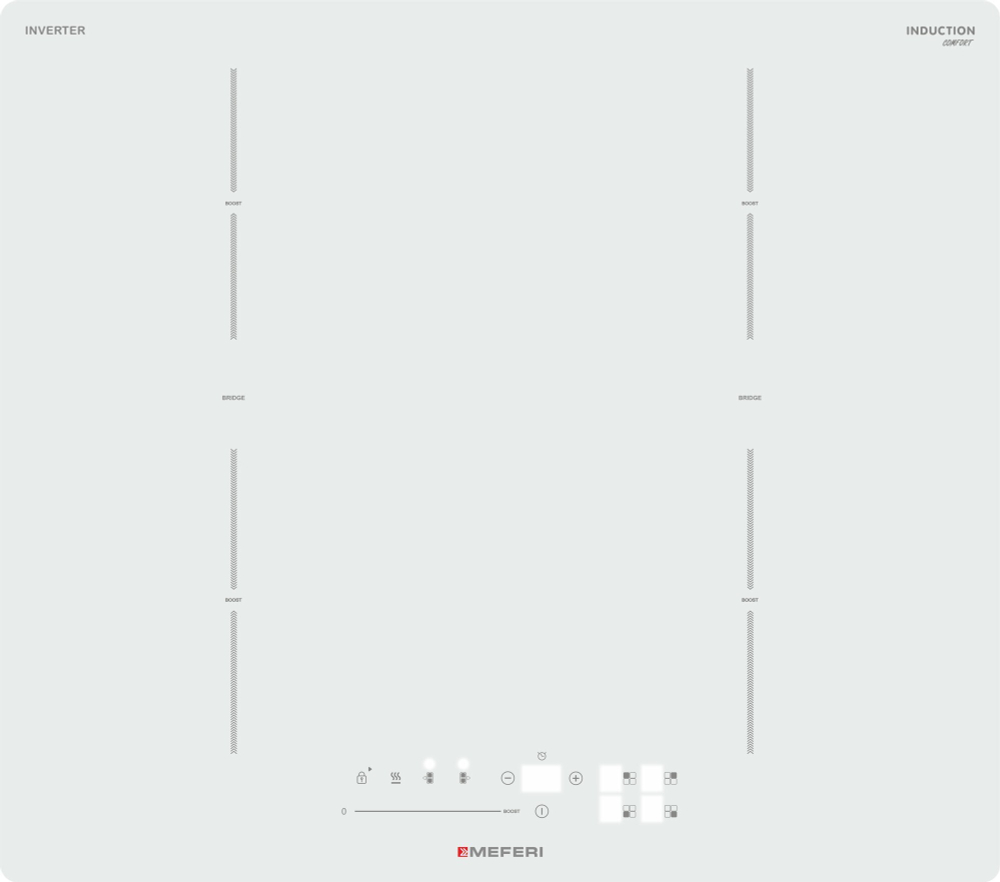 Индукционная варочная панель с инвертором Meferi MIH604WH COMFORT фото 3