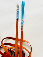 Поводок для собак из Биотана, 15 мм ,3 м, коричневый с голубым