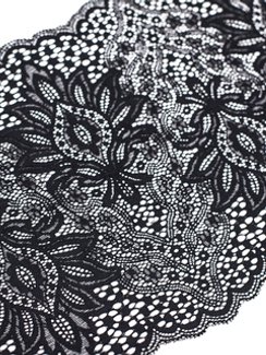 01-60 ОПТ Кружево шантильи 22 см, черный