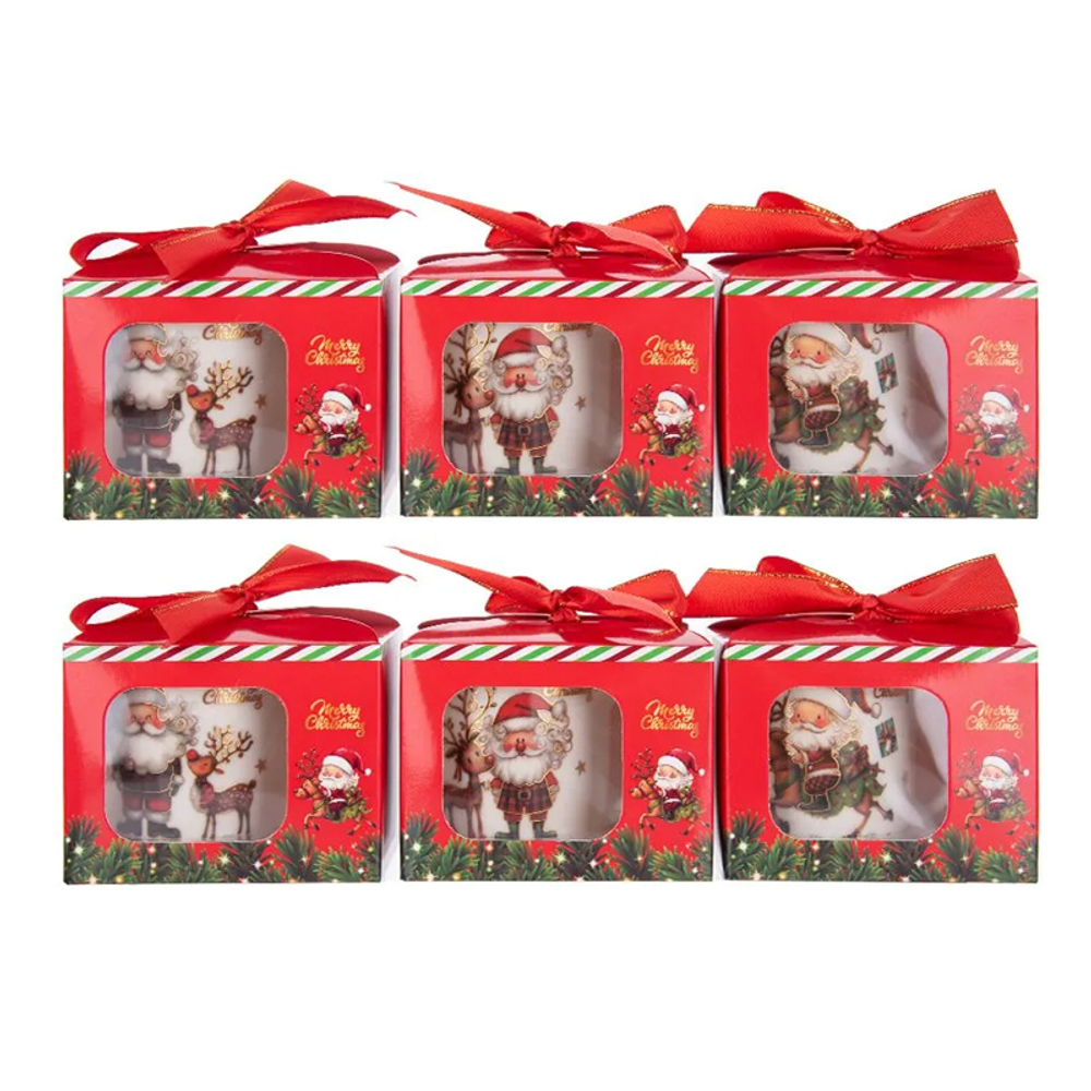 кружка набор 6шт новогодняя (белый)