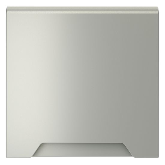 Накладка для розетки с заземлением, защитными шторками и крышкой, S70 (сталь)