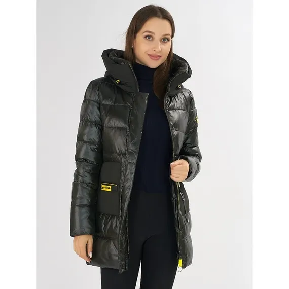 Куртка зимняя болотного цвета, размер 42