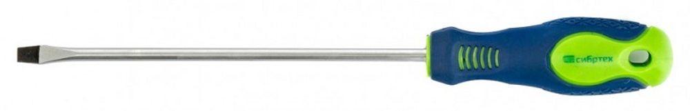 11869 Отвертка, SL5,0 х 150 мм, CrV, 2-х компонентная рукоятка Сибртех