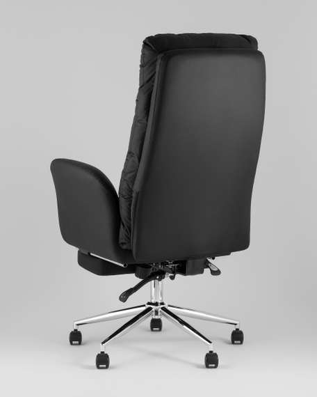 Кресло руководителя TopChairs Solid NC с оттоманкой черный