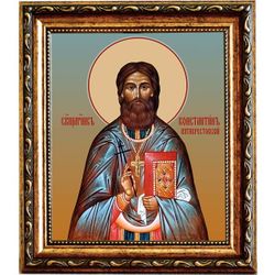 Константин Пятикрестовский, священномученик, пресвитер. Икона на холсте.