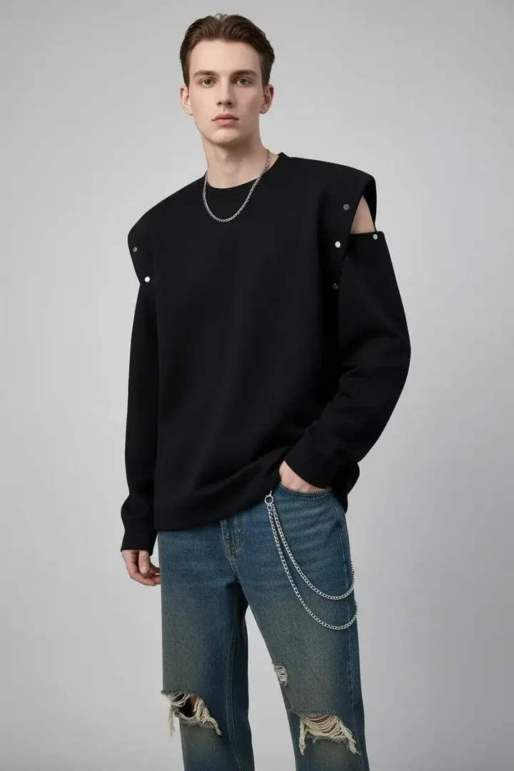 Лонгслив со съемными рукавами «YESLETO»