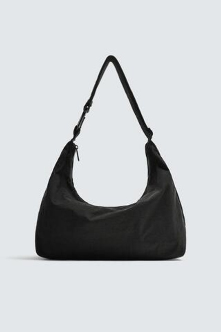 ZARA НЕЙЛОНОВАЯ СУМКА, ЧЕРНЫЙ
