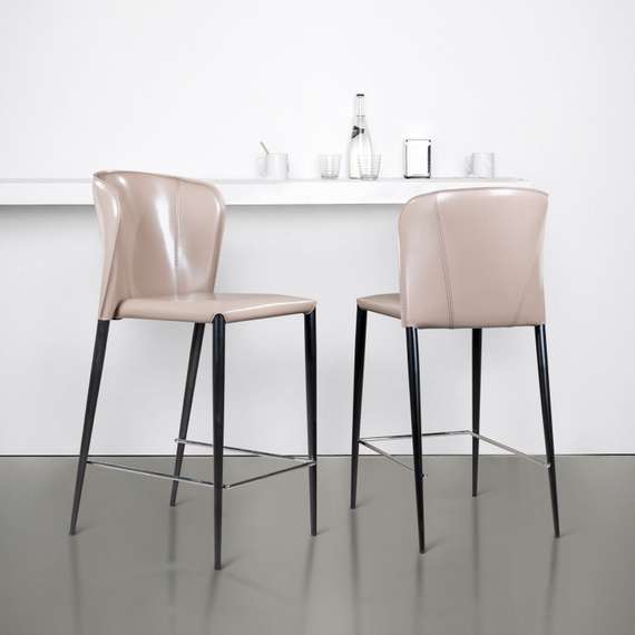 Полубарный стул Albert кожа капучино