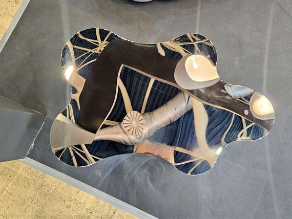 Стол кофейный Sceptre, 116х76 см, полированный металл