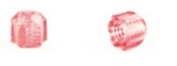 Колпачок пластиковый  звездочка, красный1.2, 100 шт.