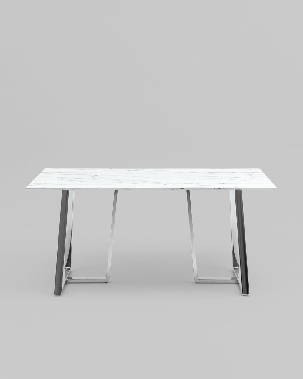 Стол обеденный Даллас 160*90 белый стеклянный