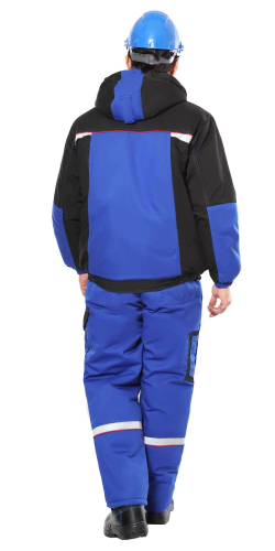 Костюм "Стан" зимний: куртка, п/к васильковый с черным и красным - ПОД ЗАКАЗ