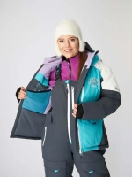 Костюм зимний женский Alaskan Vanda M белый/голубой/серый (куртка+полукомбинезон)