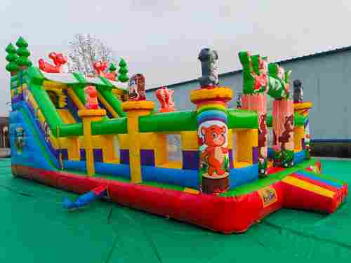 Коммерческий надувной батут «Лесная команда», 10*5*5 м