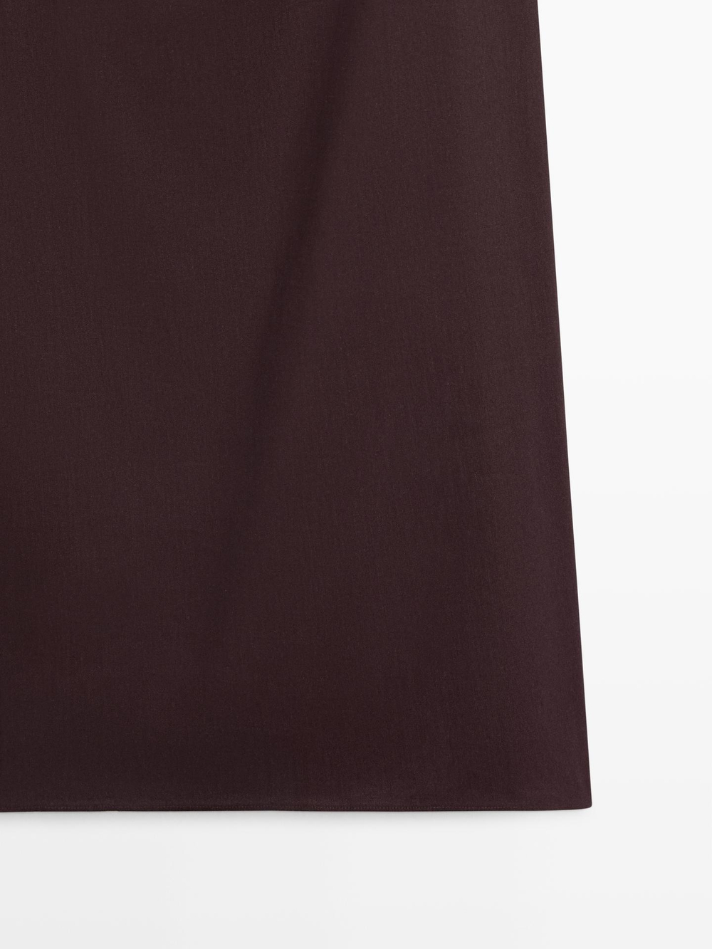 Massimo Dutti Асимметричное платье из смеси льна, шоколадный