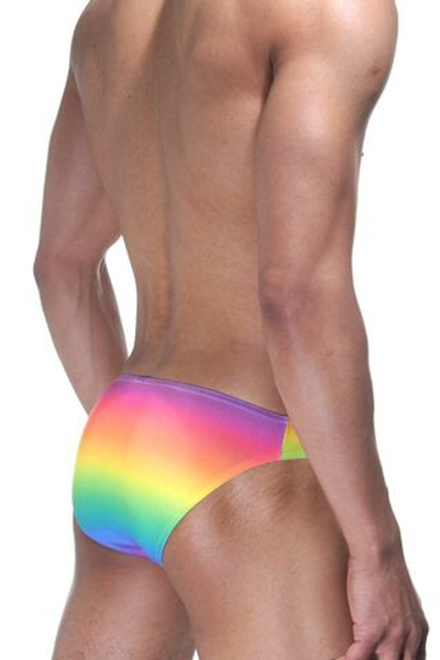 Мужские трусы-слипы с цветными разводами (Размер: M) (Цвет: разноцветный)