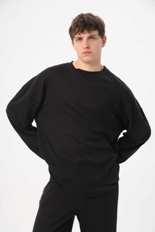 Брюки на кулиске из ажурного трикотажа, молоко